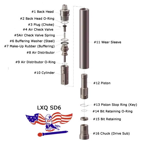 Missile LXQ SD6 DTH Hammer